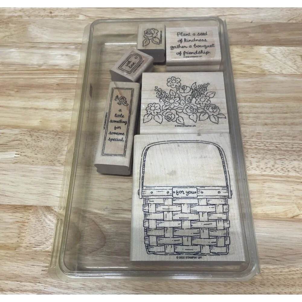 Stampin Up Mounted Rubber Stamp Basket of Kindness‎